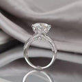 5 carat round-cut Moissanite,