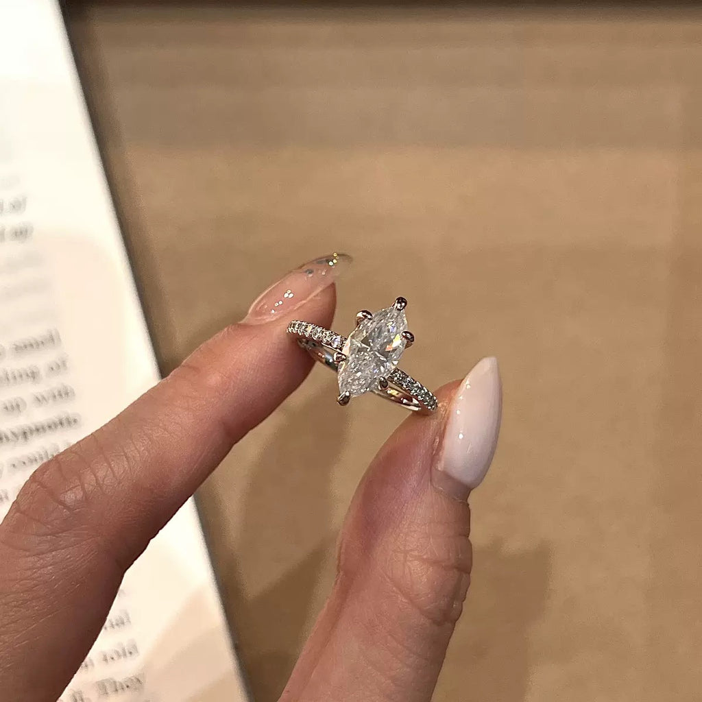 2 carat Marquis Moissanite