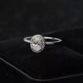 Hepburn Oval Moissanite Ring – 2 Carat Luxury Halo Design