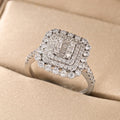 Layered Iced Moissanite Ring – Statement Edition