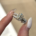 2 Carat Oval Moissanite Ring – S925 Sterling Silver (GRA Certified)