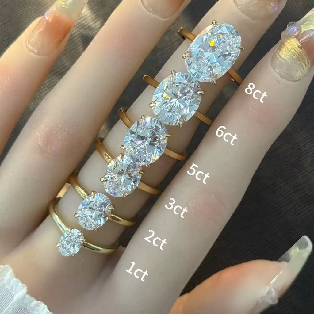 Oval 3 carat Moissanite Ring