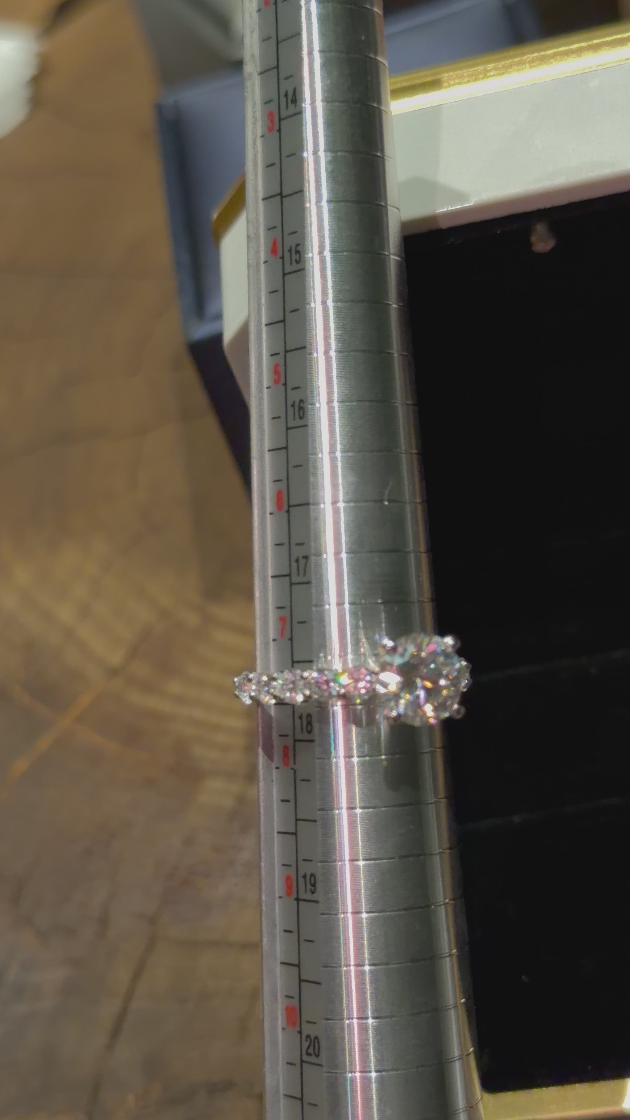 3 Carat Round Moissanite Ring – Luxury Side-Stone Band Design